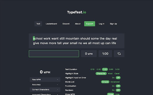 TypeTest.io Themes  from Chrome web store to be run with OffiDocs Chromium online