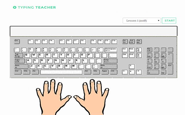 Typing Teacher  from Chrome web store to be run with OffiDocs Chromium online