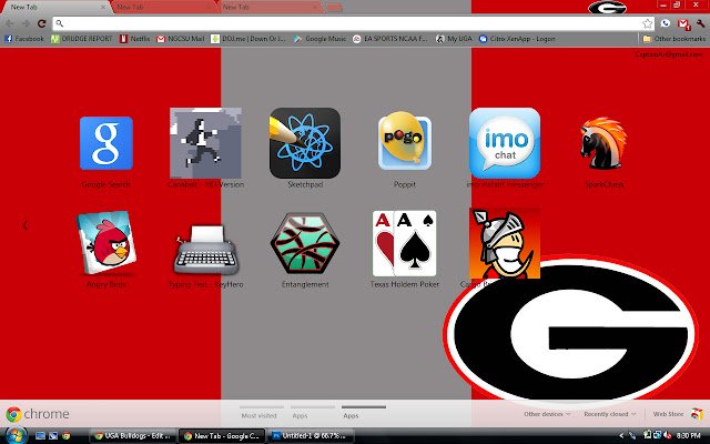 UGA Bulldogs  from Chrome web store to be run with OffiDocs Chromium online