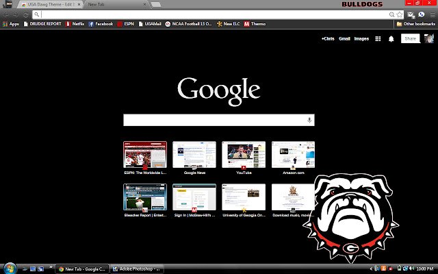 Tema UGA Dawg daripada kedai web Chrome untuk dijalankan dengan OffiDocs Chromium dalam talian