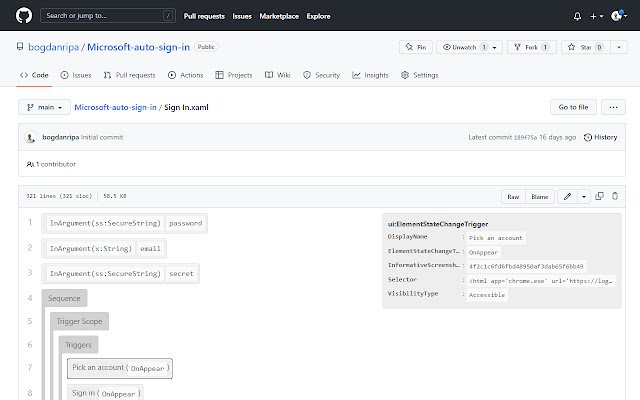 UiPath XAML support in GitHub  from Chrome web store to be run with OffiDocs Chromium online