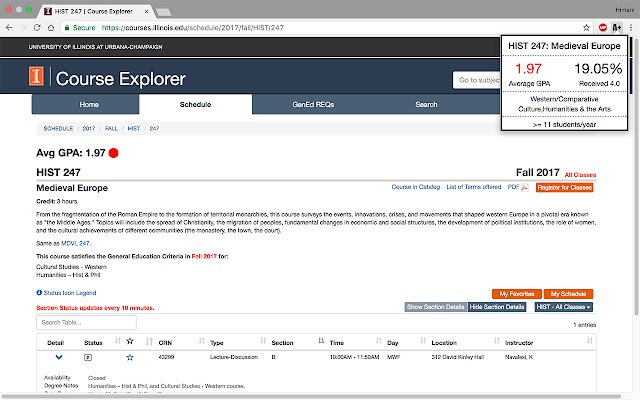 UIUC GenEd GPA Finder  from Chrome web store to be run with OffiDocs Chromium online