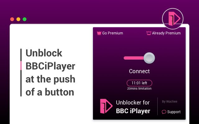 Desbloqueador para BBC iPlayer da Chrome Web Store para ser executado com OffiDocs Chromium online