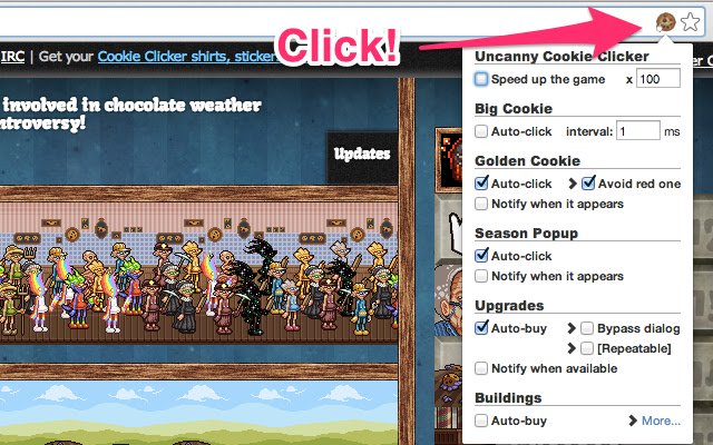 Uncanny Cookie Clicker  from Chrome web store to be run with OffiDocs Chromium online