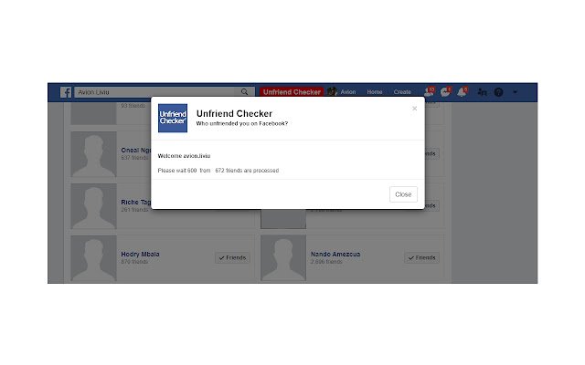 Unfriend Checker dari toko web Chrome untuk dijalankan dengan OffiDocs Chromium online