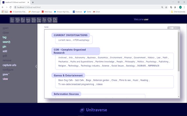 Unitraverse Web Helper  from Chrome web store to be run with OffiDocs Chromium online