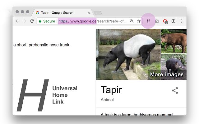 Universal Home Link  from Chrome web store to be run with OffiDocs Chromium online