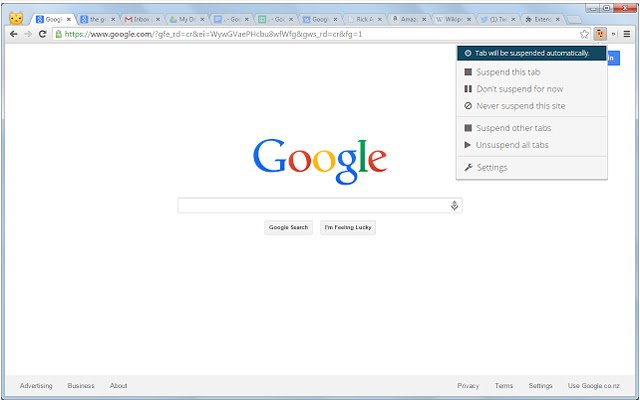 Universal Suspender  from Chrome web store to be run with OffiDocs Chromium online