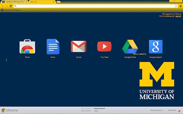 University of Michigan Theme  from Chrome web store to be run with OffiDocs Chromium online