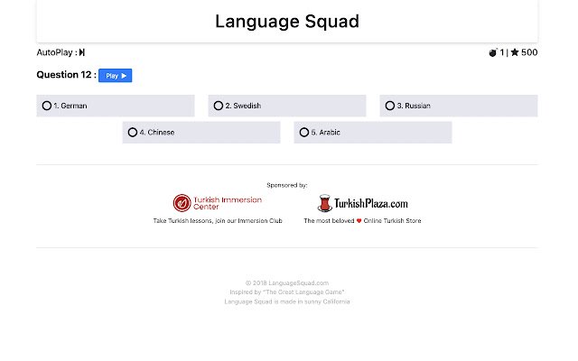 Unofficial Language Squad keyboard navigation  from Chrome web store to be run with OffiDocs Chromium online