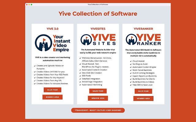 Unofficial Yive Collection of Software  from Chrome web store to be run with OffiDocs Chromium online