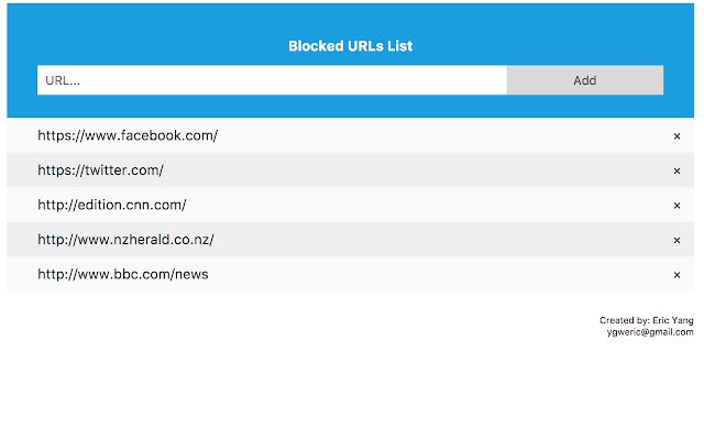 URL Block  from Chrome web store to be run with OffiDocs Chromium online