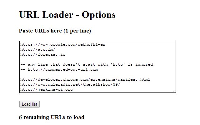 URL Loader  from Chrome web store to be run with OffiDocs Chromium online