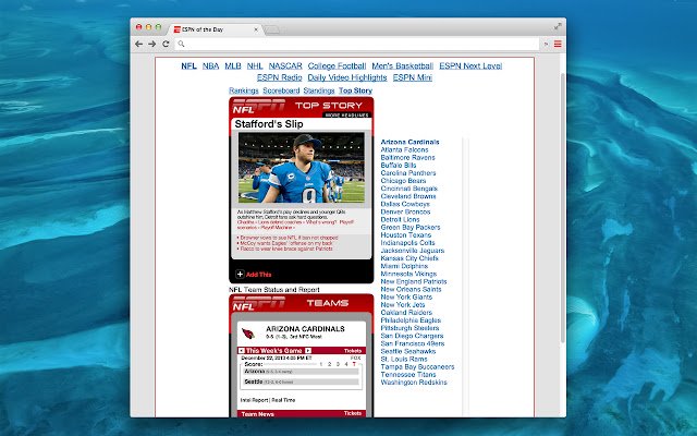 US Sports of the Day  from Chrome web store to be run with OffiDocs Chromium online