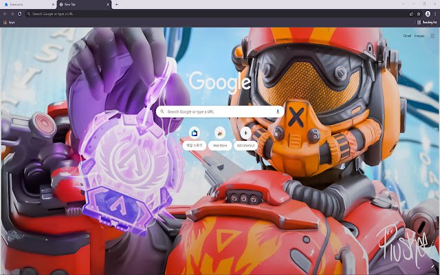 Valkyrie Apex Legends HD Theme  from Chrome web store to be run with OffiDocs Chromium online