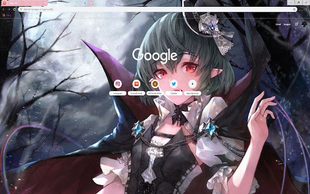 Vampire | Anime Girl Moon Red Eyes 2020  from Chrome web store to be run with OffiDocs Chromium online