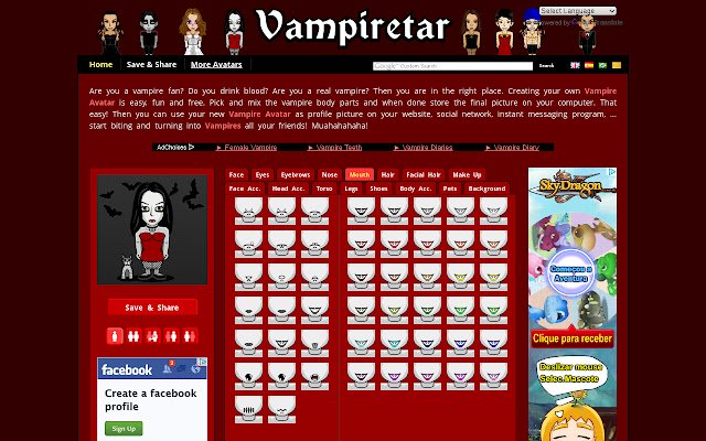 Vampiretar  from Chrome web store to be run with OffiDocs Chromium online