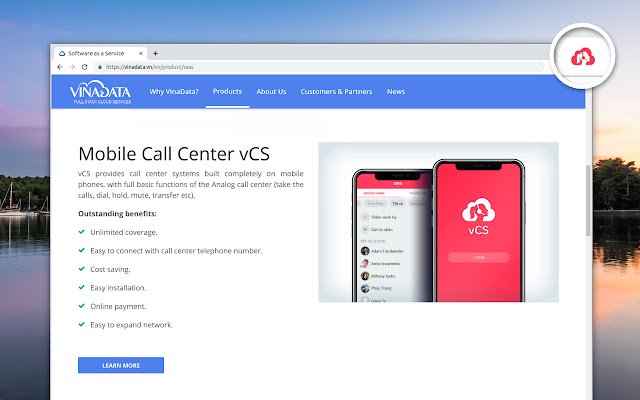 vCS Click to Call Extension  from Chrome web store to be run with OffiDocs Chromium online