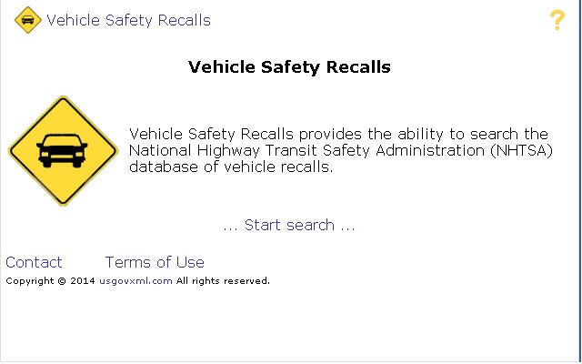 Vehicle Safety Recalls  from Chrome web store to be run with OffiDocs Chromium online