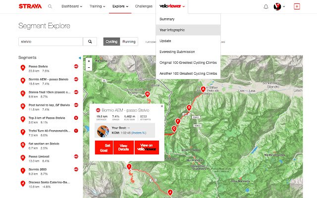 ക്രോം വെബ് സ്റ്റോറിൽ നിന്നുള്ള VeloViewer Strava പ്ലഗിൻ OffiDocs Chromium ഓൺലൈനിൽ പ്രവർത്തിക്കും