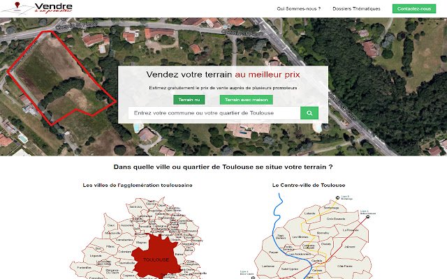 Vendre a un promoteur : Vendez votre terrain  from Chrome web store to be run with OffiDocs Chromium online