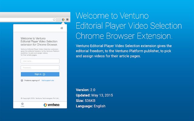 Wybór wideo odtwarzacza Ventuno Editorial Player ze sklepu internetowego Chrome do uruchomienia z OffiDocs Chromium online