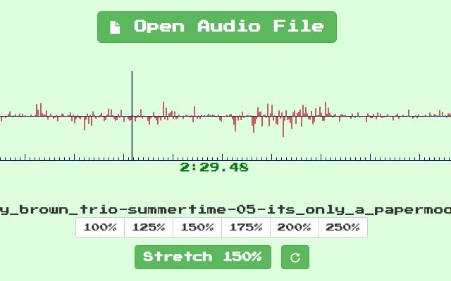 VexWarp Audio Stretcher  from Chrome web store to be run with OffiDocs Chromium online