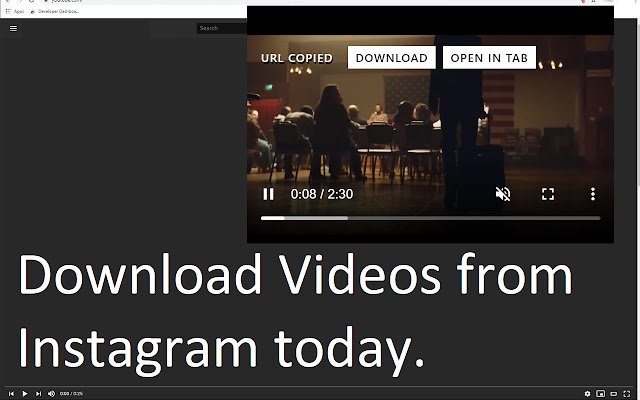 Video Downloader for Instagram™  from Chrome web store to be run with OffiDocs Chromium online