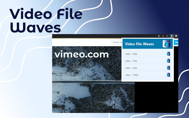 Video File Waves  from Chrome web store to be run with OffiDocs Chromium online