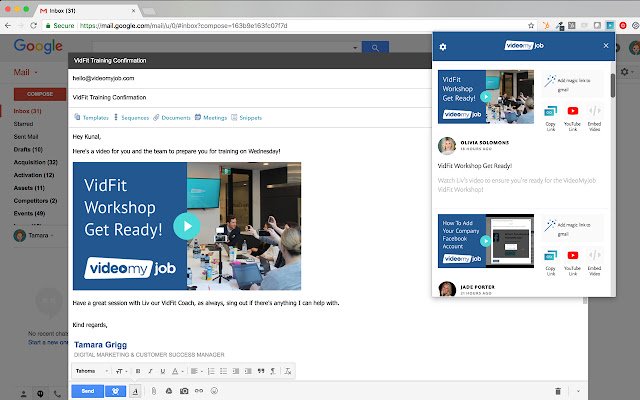 VideoMyJob  from Chrome web store to be run with OffiDocs Chromium online