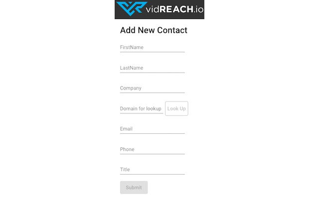 vidReach Contacts  from Chrome web store to be run with OffiDocs Chromium online