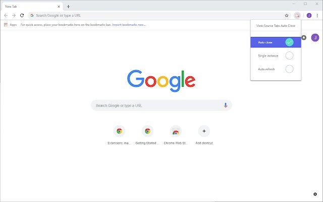 View Source Tabs Auto Close  from Chrome web store to be run with OffiDocs Chromium online