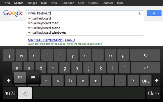 Virtual Keyboard  from Chrome web store to be run with OffiDocs Chromium online