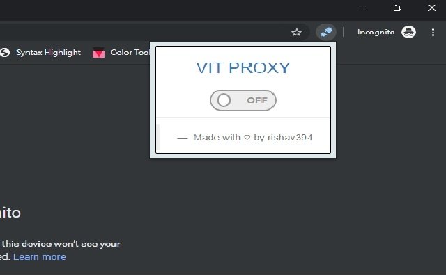 VIT Proxy  from Chrome web store to be run with OffiDocs Chromium online