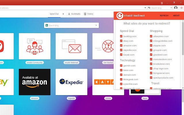 Vivaldi Redirect  from Chrome web store to be run with OffiDocs Chromium online