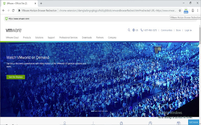 VMware Horizon Browser Redirection  from Chrome web store to be run with OffiDocs Chromium online