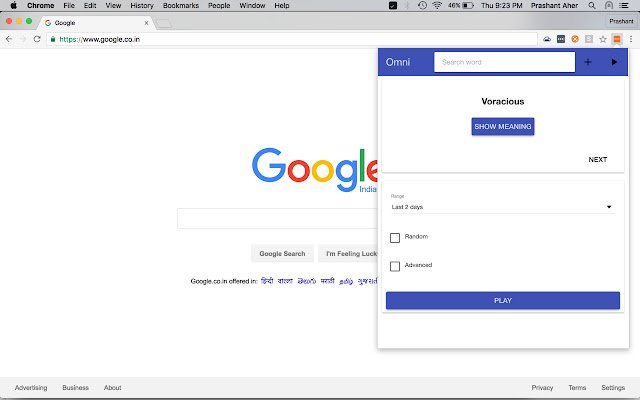 Vocabulary Builder  from Chrome web store to be run with OffiDocs Chromium online