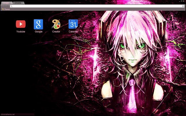 vocaloid Dark pink Miku theme 1366x768  from Chrome web store to be run with OffiDocs Chromium online