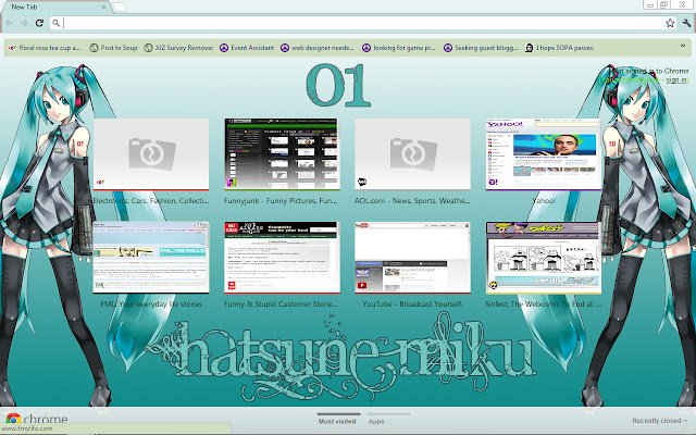 Vocaloid: Hatsune Miku  from Chrome web store to be run with OffiDocs Chromium online