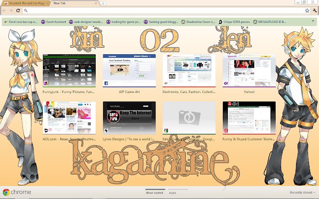 Vocaloid: Rin and Len Kagamine  from Chrome web store to be run with OffiDocs Chromium online