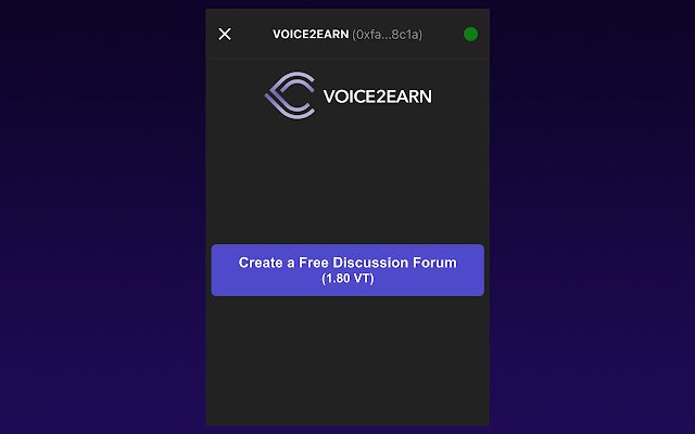 VOICE2EARN  from Chrome web store to be run with OffiDocs Chromium online