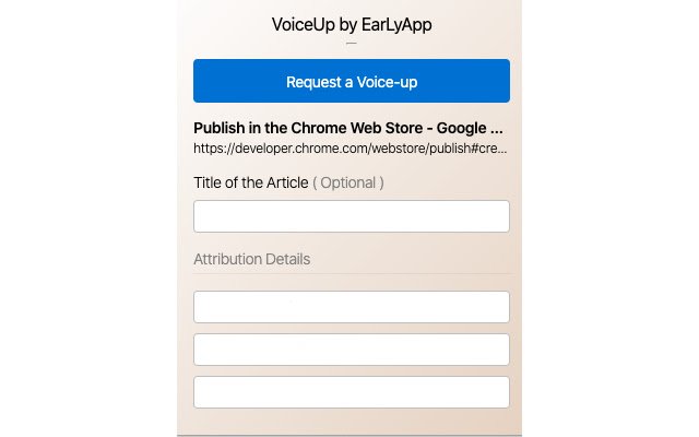 VoiceUp توسط EarLyApp از فروشگاه وب Chrome با OffiDocs Chromium به صورت آنلاین اجرا می شود