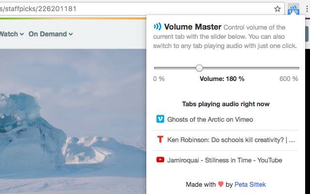 Volume Master da Chrome Web Store será executado com OffiDocs Chromium online