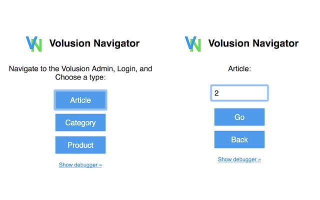 Volusion Navigator  from Chrome web store to be run with OffiDocs Chromium online