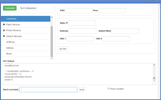 La herramienta de configuración de dispositivos vThings de Chrome web store se ejecutará con OffiDocs Chromium en línea