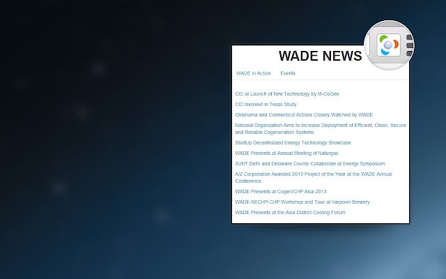 WADE NEWS!  from Chrome web store to be run with OffiDocs Chromium online