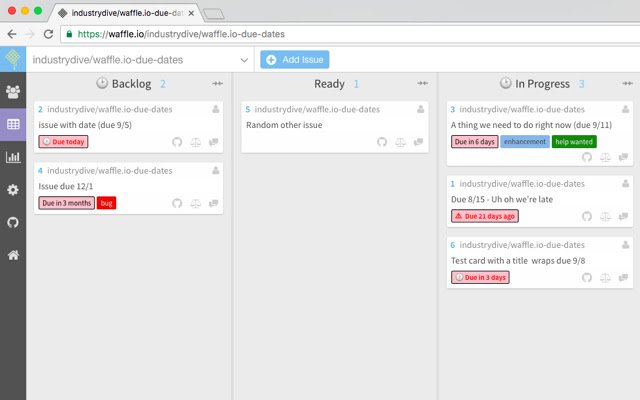 Waffle Due Dates  from Chrome web store to be run with OffiDocs Chromium online