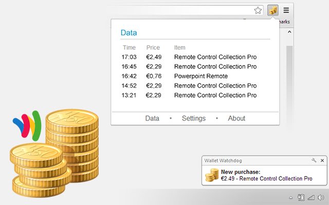 Wallet Watchdog  from Chrome web store to be run with OffiDocs Chromium online