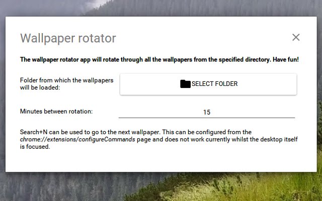 Wallpaper rotator for ChromeOS  from Chrome web store to be run with OffiDocs Chromium online