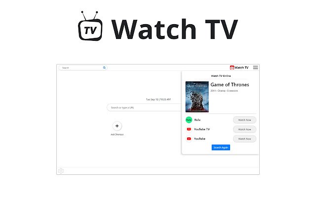 Watch TV  from Chrome web store to be run with OffiDocs Chromium online